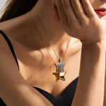 18K Gold Star Pendant Necklace - QH Clothing