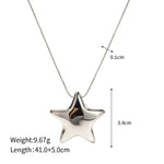 18K Gold Star Pendant Necklace - QH Clothing