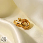 18K Gold Star with Devil's Eye Zirconia Earrings - QH Clothing