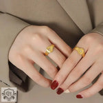 18K Gold Starry Zircon Ring - QH Clothing