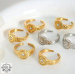 18K Gold Starry Zircon Ring - QH Clothing