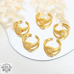 18K Gold Starry Zircon Ring - QH Clothing