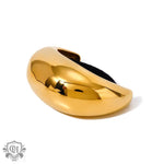 Elegant 18K gold cuff bracelet featuring a stylish geometric design for hair accessories