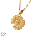 18K Gold Sunflower Pendant Necklace - QH Clothing