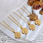 18K Gold Sunflower Pendant Necklace - QH Clothing