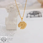 18K Gold Sunflower Pendant Necklace - QH Clothing