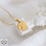 18K Gold Sunflower Pendant Necklace - QH Clothing