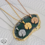 18K Gold Sunflower Pendant Necklace - QH Clothing