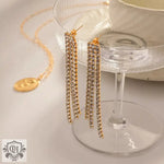 18K Gold Tassel Drop Earrings - QH Clothing