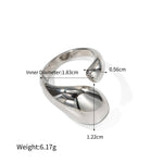 18K gold fashionable and simple drop-shaped design ring - QH Clothing