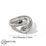 18K gold noble and simple drop-shaped zircon design versatile ring - QH Clothing