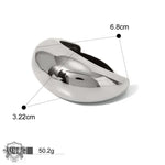 Shiny silver ring in 18K gold trendy double-layer design hair accessories