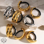 Assorted metal hair ties in 18K gold, featuring a trendy double-layer design hair accessories