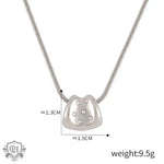 Silver necklace featuring a jeweled pendant from the 18K Gold Light Luxury collection