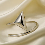 18k gold light luxury high-end triangle with coil design bracelet - QH Clothing