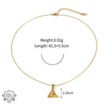 18K Gold Triangle Devil Eye Pendant Necklace - QH Clothing