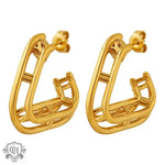 18K Gold Triangular Layered Earrings - QH Clothing