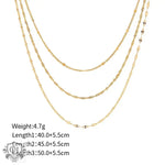 18K Gold Triple-layer Necklace - QH Clothing