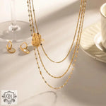 18K Gold Triple-layer Necklace - QH Clothing