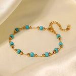 18K Gold & Turquoise Versatile Bracelet - QH Clothing