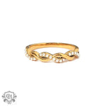 18K Gold Twist Design Ring - QH Clothing