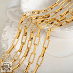 18K Gold Twisted Chain Necklace and Bracelet - QH Clothing