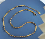 18K Gold Twisted Necklace & Bracelet - QH Clothing