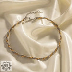 18K Gold Two-Tone Geometric Necklace - QH Clothing