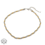 18K Gold Two-Tone Geometric Necklace - QH Clothing