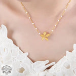 18K Gold Versatile Flower Pendant Necklace - QH Clothing