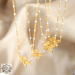 18K Gold Versatile Flower Pendant Necklace - QH Clothing