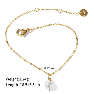 18K Gold Versatile Pearl Pendant Bracelet - QH Clothing