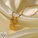 18K Gold Vintage Snake Pendant Necklace - QH Clothing