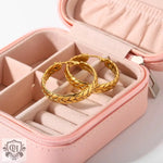 18K Gold Wheat Hoop Earrings - QH Clothing