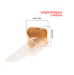 18K gold fashionable simple wide design versatile hand jewelry - QH Clothing