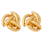 18k gold fashionable luxury windmill hollow design versatile earrings - QH Clothing