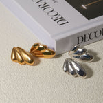 18k gold novel and simple wing-shaped design earrings - QH Clothing