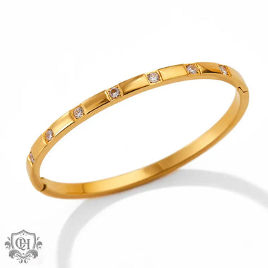 18K gold exquisite and noble zircon design bracelet - QH Clothing