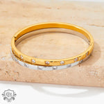 18K gold exquisite and noble zircon design bracelet - QH Clothing