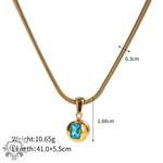 18K Gold Zircon Encrusted Bead Necklace - QH Clothing