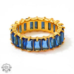 18K Gold Zircon Hip-Hop Coloured Ring - QH Clothing