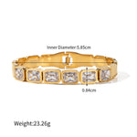 18K gold exquisite and dazzling zircon design light luxury style bracelet - QH Clothing