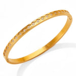 18K gold retro fashionable zircon design versatile bracelet - QH Clothing