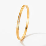 18K gold retro fashionable zircon design versatile bracelet - QH Clothing