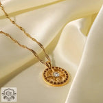 18K Gold Zircon Star Pendant Necklace - QH Clothing