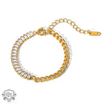 18k Gold Zircon Stitching Chain Bracelet - QH Clothing