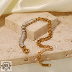 18k Gold Zircon Stitching Chain Bracelet - QH Clothing