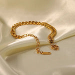 18k Gold Zircon Stitching Chain Bracelet - QH Clothing