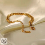 18k Gold Zircon Stitching Chain Bracelet - QH Clothing