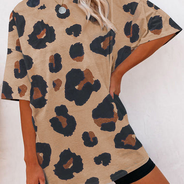 Boyfriend Leopard Print Loose T Shirt